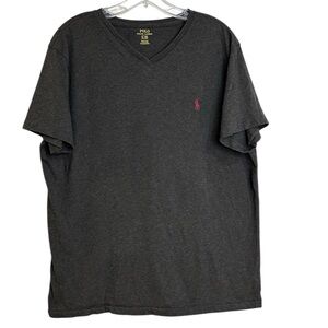 Polo Ralph Lauren T-Shirt V-Neck Dark Gray Size L